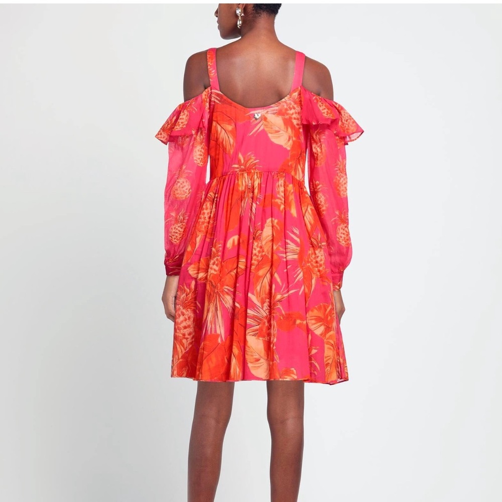 Twin set Vibrant Pink and Orange Floral Dress - Picture 3 of 16